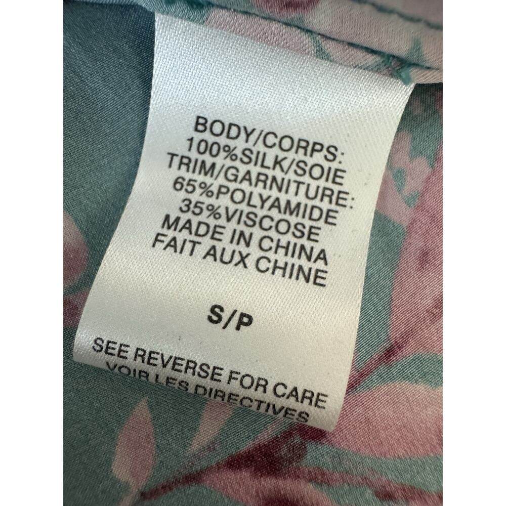 Cami Nyc Silk Top Racerback Lagoon Floral Anthropologie S - Picture 9 of 12